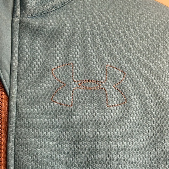 UA WOMENS ZIP UP JACKET SEMI FITTED SMALL TURQUOISE - Picture 2 of 6